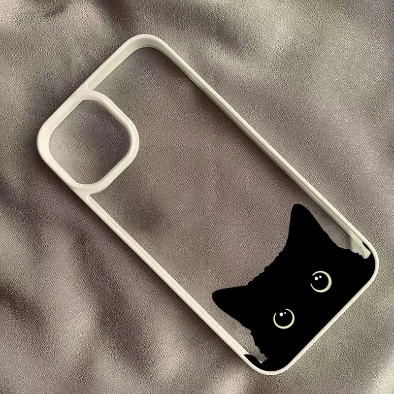 Cutesy™ Black Cat Clear Phone Case