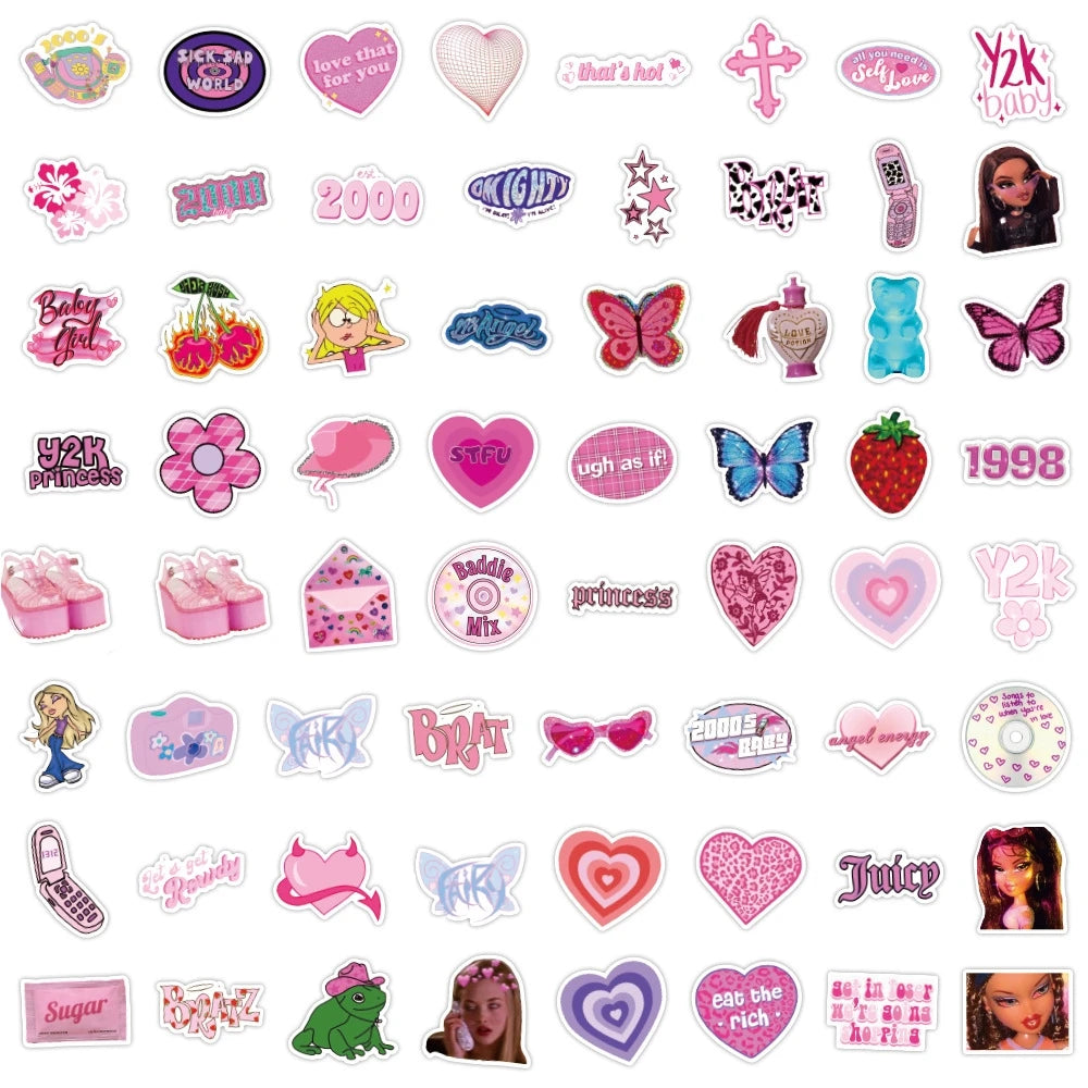 Cutesy™ Pink Y2K Stickers