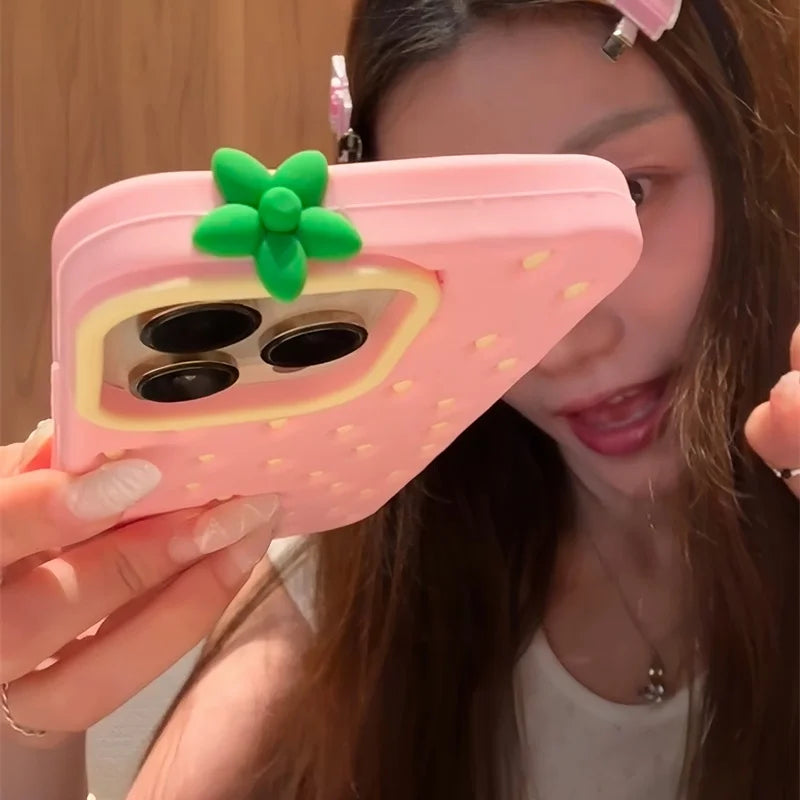Cutesy™ Pink Strawberry Phone Case