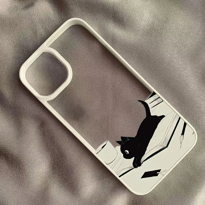 Cutesy™ Black Cat Clear Phone Case