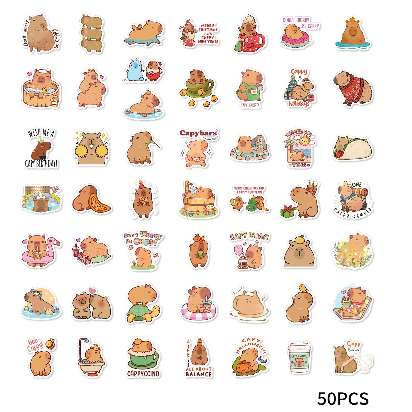 Cutesy™ Capybara Animal Stickers