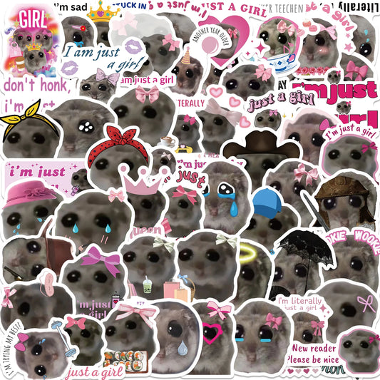 Cutesy™ 56pcs Sad Hamster Meme Stickers