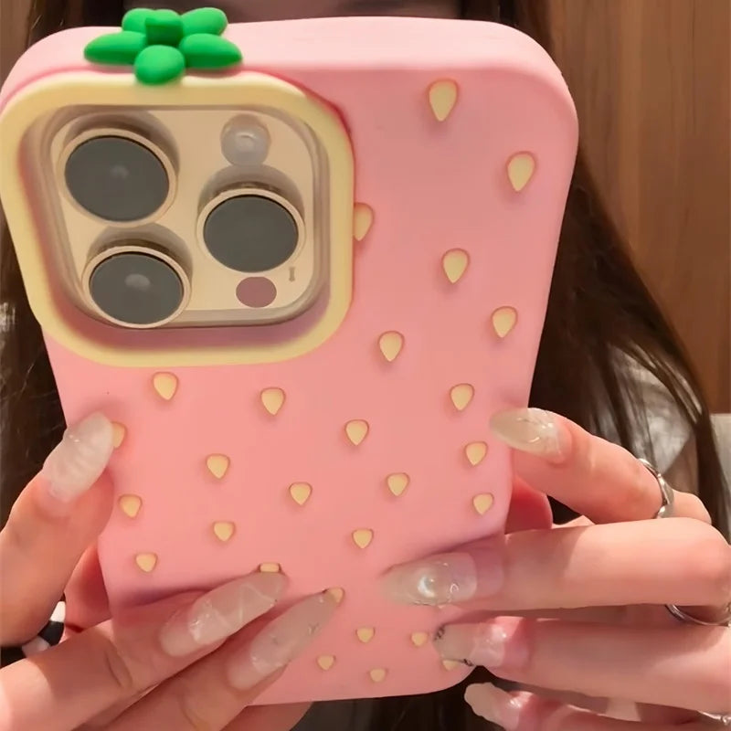 Cutesy™ Pink Strawberry Phone Case