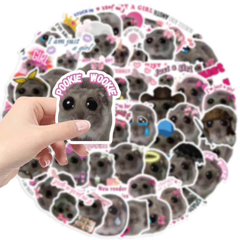 Cutesy™ 56pcs Sad Hamster Meme Stickers