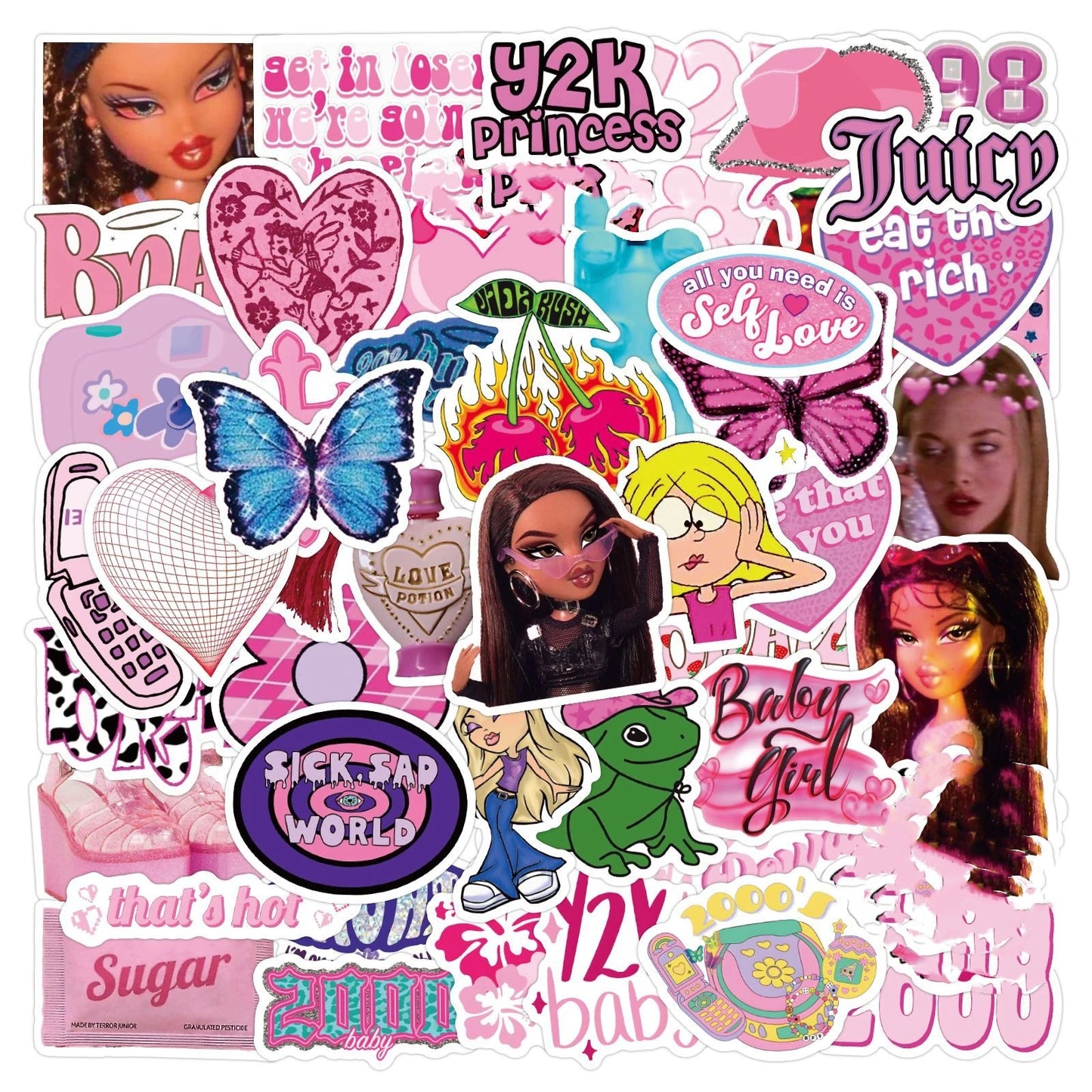 Cutesy™ Pink Y2K Stickers