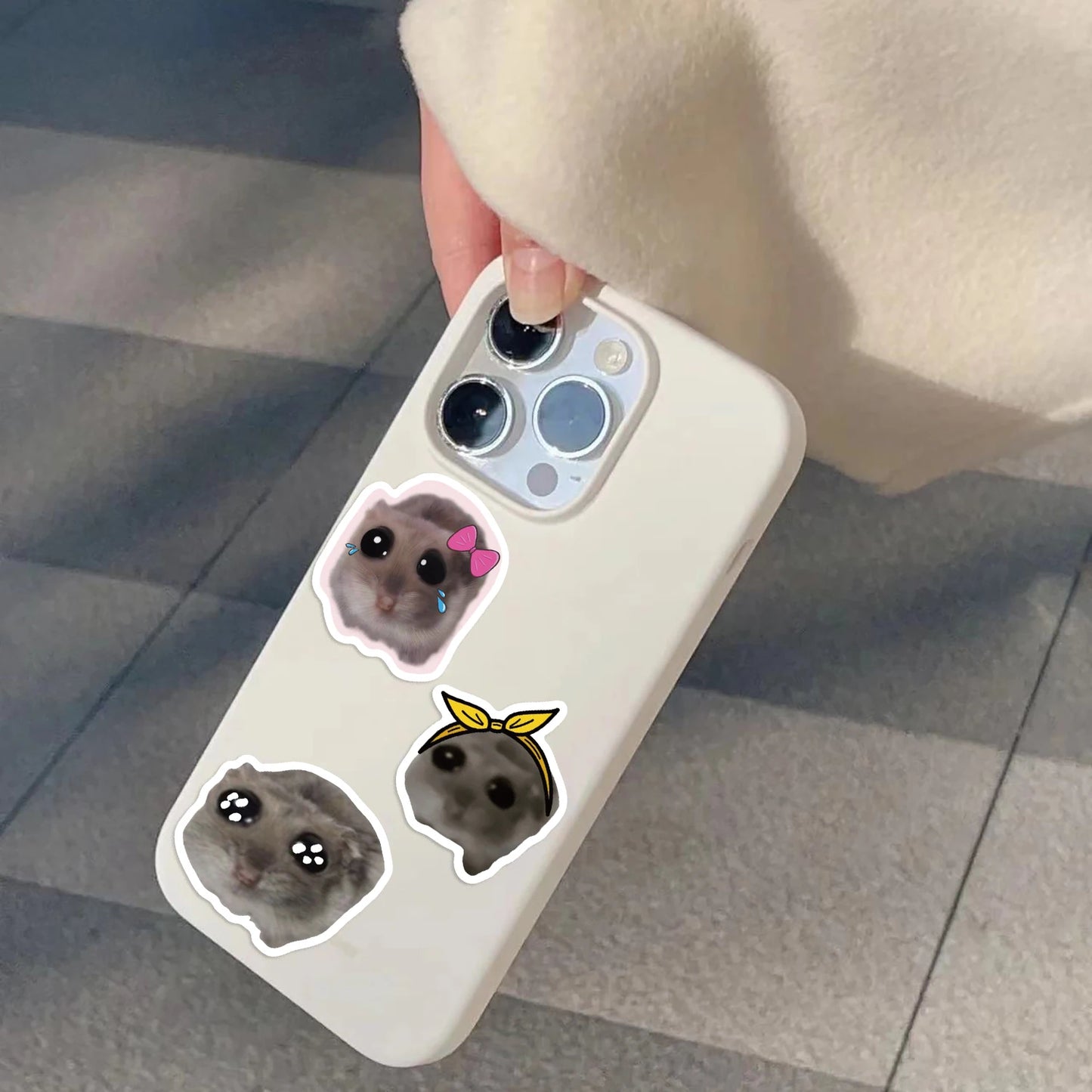 Cutesy™ 56pcs Sad Hamster Meme Stickers